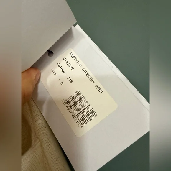 Nwt Barrie Womens Cashmere Embroidered Crystal Pants Cream White Size M $1890 - Picture 3 of 9